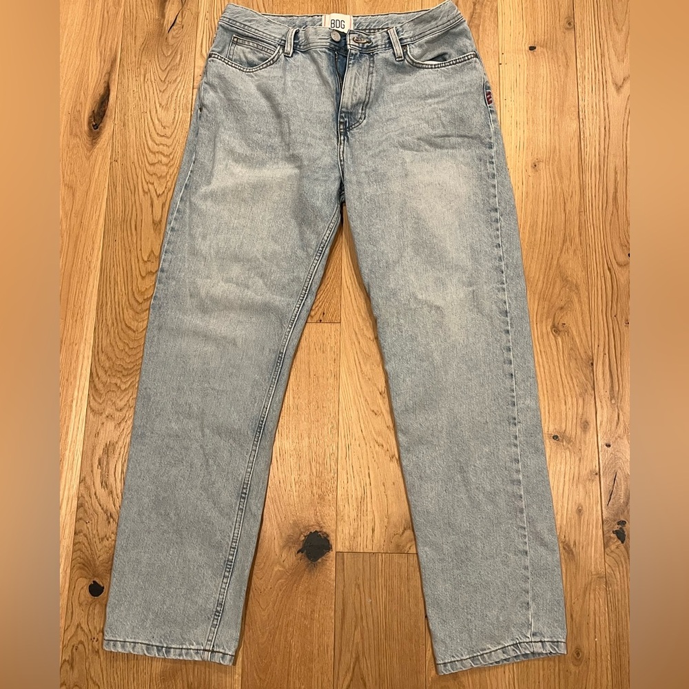 BDG Men's Faded Blue Straight Jeans